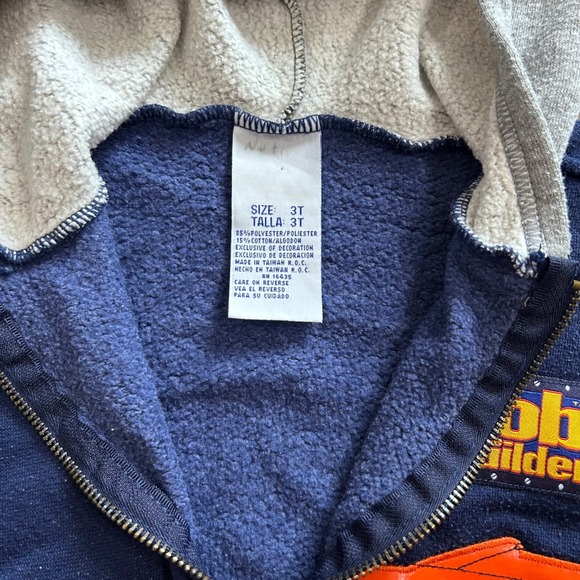 Vintage Y2K Kids Bob the Builder Hooded Construction Character Jacket Size 3T - Picture 4 of 6